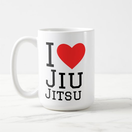 Ik hou van Jiu jitsu Koffiemok (Links)