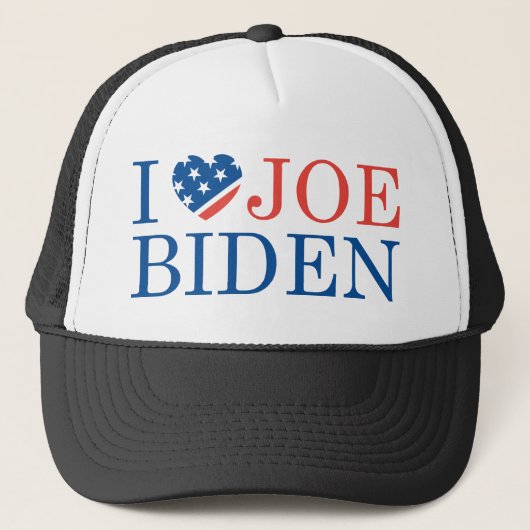 Ik hou van Joe Biden 2020 Trucker Pet (Voorkant)