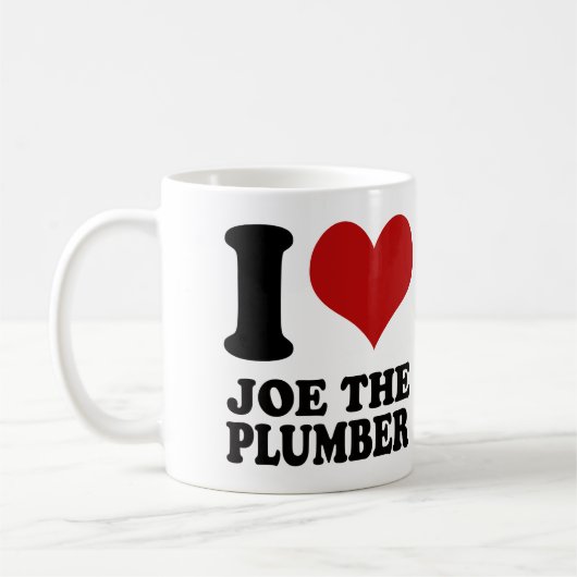 Ik hou van Joe de Plumber Mok (Links)