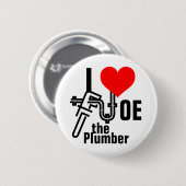 Ik hou van Joe de Plumber Ronde Button 5,7 Cm (Voorkant /achterkant)