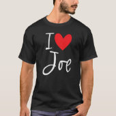 Ik hou van Joe Name Personalized Boy Man Bff Frien T-shirt (Voorkant)