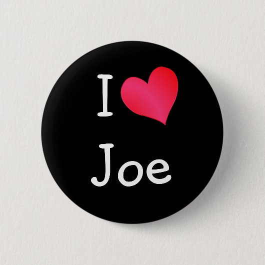 Ik hou van Joe Ronde Button 5,7 Cm (Voorkant)