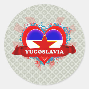 Ik hou van Joegoslavië Ronde Sticker
