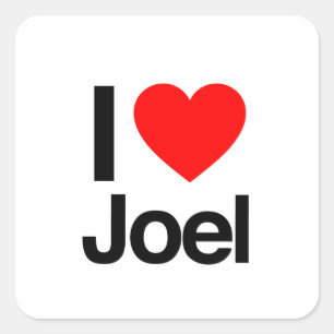 ik hou van joel vierkante sticker