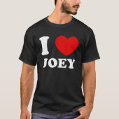 Ik hou van Joey I Heart Joey Funny Joey T Shirt (Voorkant)