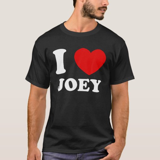 Ik hou van Joey I Heart Joey Funny Joey T Shirt (Voorkant)