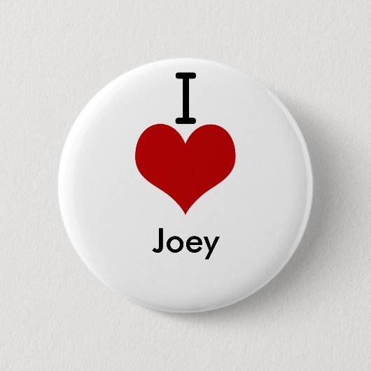 Ik hou van Joey Ronde Button 5,7 Cm (Voorkant)