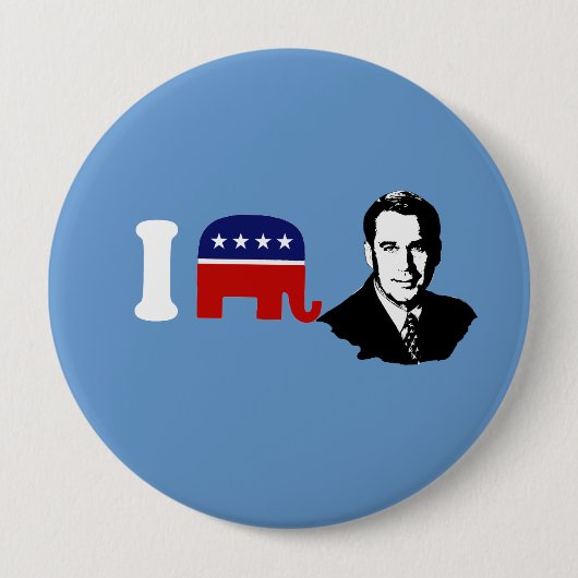 Ik hou van John Boehner Ronde Button 4,0 Cm (Voorkant)