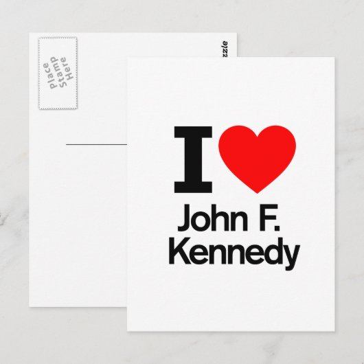 Ik hou van John F. Kennedy Briefkaart (Voorkant / Achterkant)