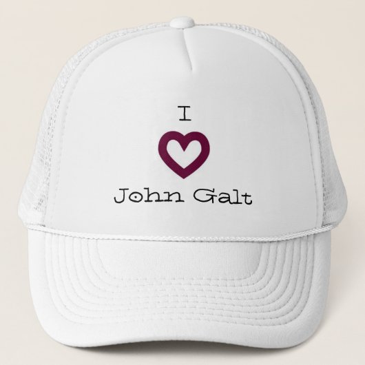 Ik hou van John Galt Trucker Pet (Voorkant)