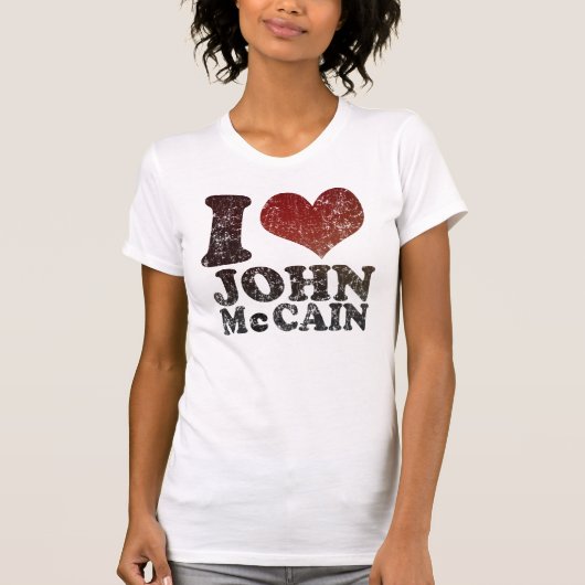 Ik hou van John McCain t shirt (Voorkant)