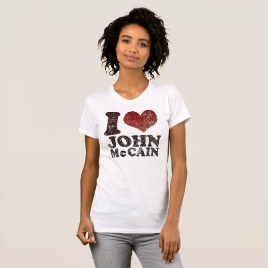 Ik hou van John McCain t shirt (Voorkant volledig)