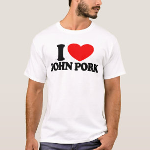 Ik hou van John Pork Red Heart John Pork Meme T-shirt