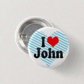 Ik hou van John Ronde Button 3,2 Cm (Voorkant /achterkant)