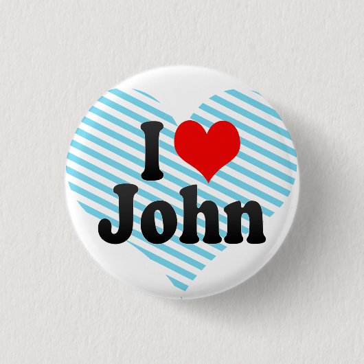 Ik hou van John Ronde Button 3,2 Cm (Voorkant)