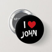 Ik hou van John Ronde Button 5,7 Cm (Voorkant /achterkant)