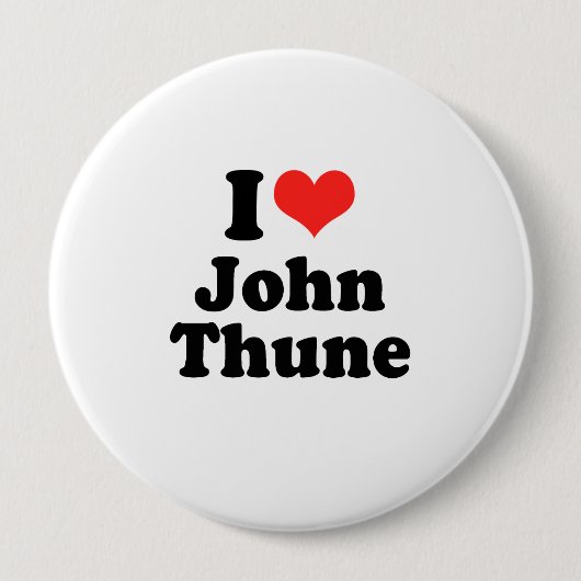 Ik hou van John Thune Ronde Button 4,0 Cm (Voorkant)