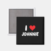 Ik hou van Johnnie - Hart Magneet (Voorkant / Achterkant)