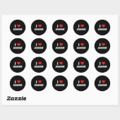 Ik hou van Johnnie - Hart Ronde Sticker (Vel)