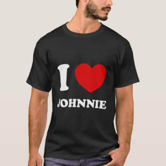 Ik hou van Johnnie Ik hart Johnnie Grappig Voornaa T-shirt