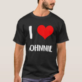 Ik hou van JOHNNIE valentijn sorry dames jongens h T-shirt (Voorkant)