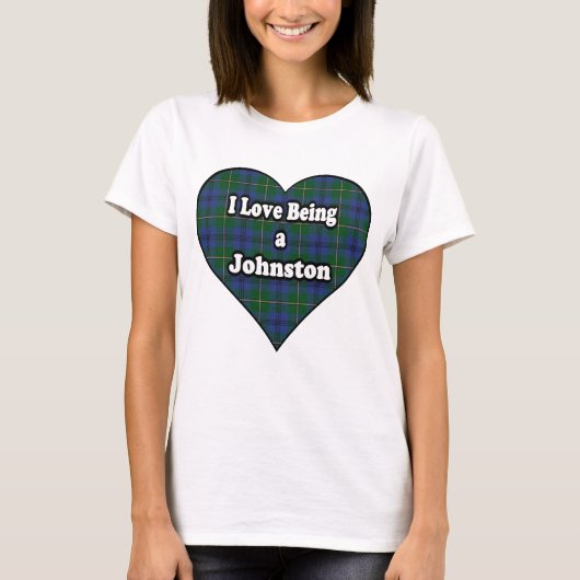 Ik hou van Johnstone Johnston Clan Tartan T-shirt (Voorkant)