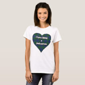 Ik hou van Johnstone Johnston Clan Tartan T-shirt (Voorkant volledig)