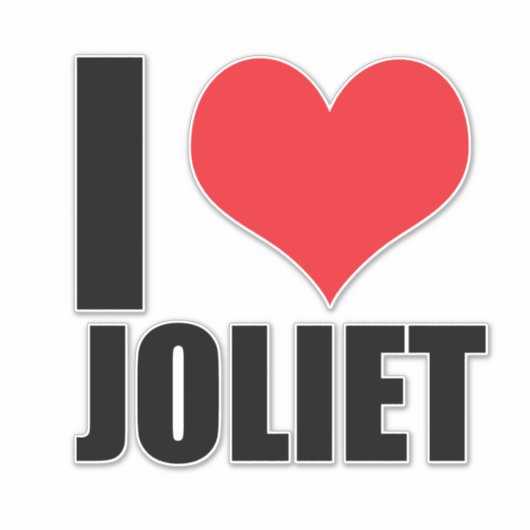 Ik hou van Joliet Sticker (Voorkant)