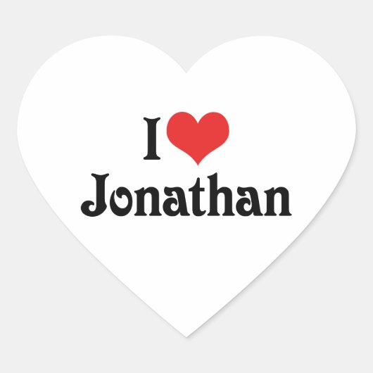 Ik hou van Jonathan Hart Sticker (Voorkant)