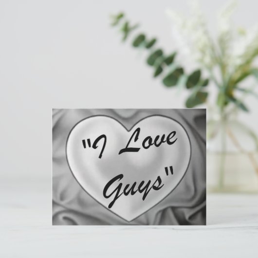 Ik hou van jongens briefkaart (Staand voorkant)