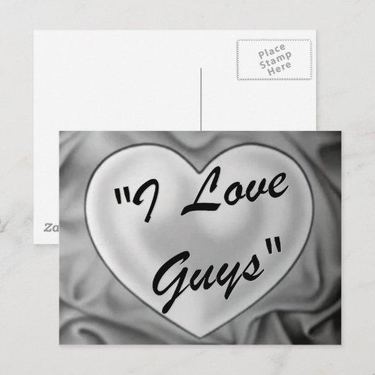 Ik hou van jongens briefkaart (Voorkant / Achterkant)