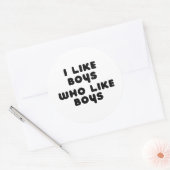 IK HOU VAN JONGENS DIE VAN JONGENS HOUDEN RONDE STICKER (Envelop)