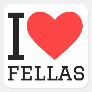 Ik hou van jongens vierkante sticker