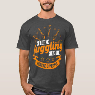 Ik hou van jongleren en misschien 3 mensen die jon t-shirt