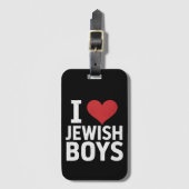 Ik hou van joodse jongens Ik hart joodse jongens C Bagagelabel (Voorkant (verticaal))