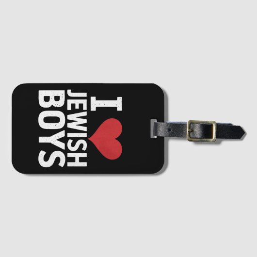 Ik hou van joodse jongens Ik hart joodse jongens C Bagagelabel (Voorkant (horizontaal))