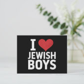 Ik hou van joodse jongens Ik hart joodse jongens C Briefkaart (Staand voorkant)