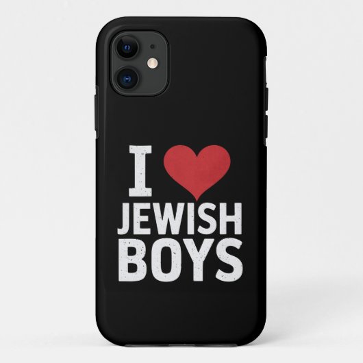 Ik hou van joodse jongens Ik hart joodse jongens C Case-Mate iPhone Case (Achterkant)
