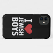 Ik hou van joodse jongens Ik hart joodse jongens C Case-Mate iPhone Case (Achterkant (horizontaal))