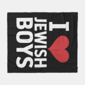 Ik hou van joodse jongens Ik hart joodse jongens C Fleece Deken (Voorkant (Horizontaal))