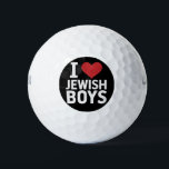 Ik hou van joodse jongens Ik hart joodse jongens C Golfballen<br><div class="desc">Ik hou van joodse jongens Ik hart joodse jongens Chanoeka</div>