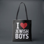 Ik hou van joodse jongens Ik hart joodse jongens C Tote Bag<br><div class="desc">Ik hou van joodse jongens Ik hart joodse jongens Chanoeka</div>