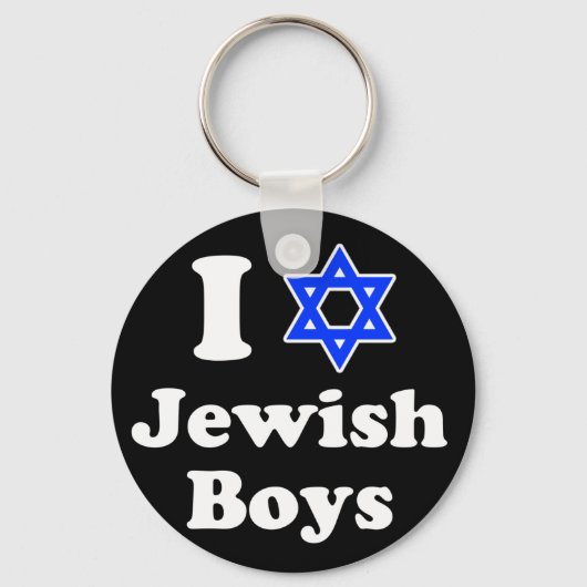 Ik hou van joodse jongens sleutelhanger (Voorkant)