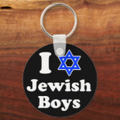 Ik hou van joodse jongens sleutelhanger (Voorkant)