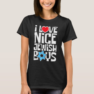 Ik hou van Joodse Joodse Boys Jows Hebreeuwse Isra T-shirt