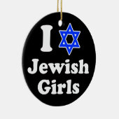 Ik hou van joodse meisjes keramisch ornament (Rechts)