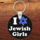 Ik hou van joodse meisjes sleutelhanger (Voorkant)