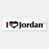 Ik hou van Jordaanse vlag Bumpersticker (Voorkant)