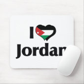 Ik hou van Jordaanse vlag Muismat (Met muis)