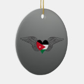 Ik hou van Jordan-wings Keramisch Ornament (Rechts)